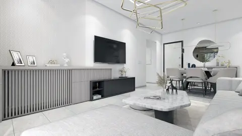 Séjour d'un appartement de la résidence EDEN