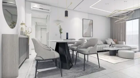 Espace de vie d'un appartement de la résidence EDEN