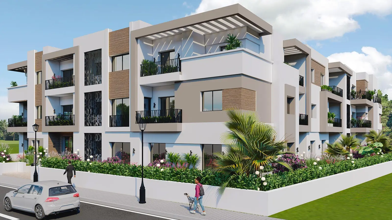 Façade de la résidence EDEN à Chotrana 1, La Soukra